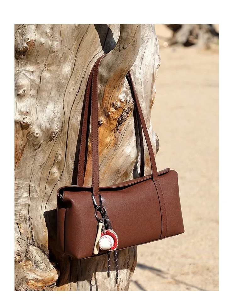 32CM Single Shoulder Large Capacity Soft Leather Tote Bag for Women 2929 black