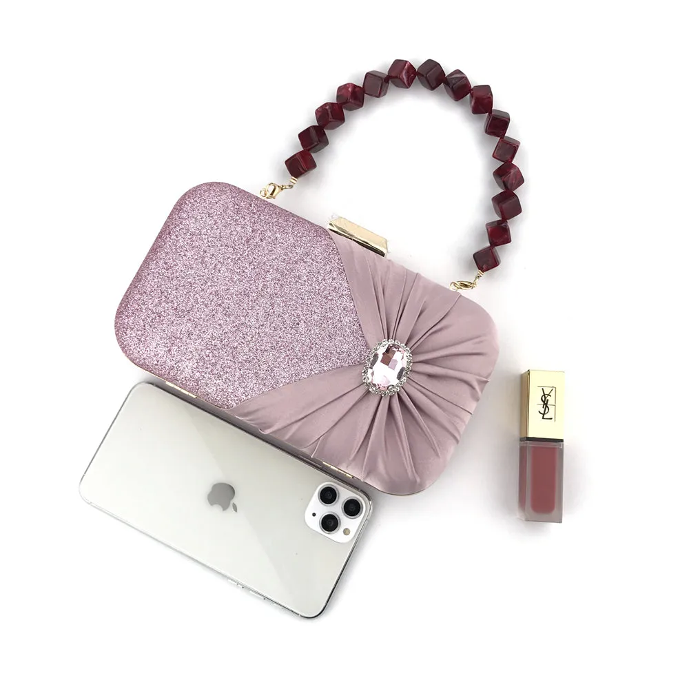 4088M Women's Purses Handbags Envelope Clutch Bags Agate Sparkly Wedding Evening Bag