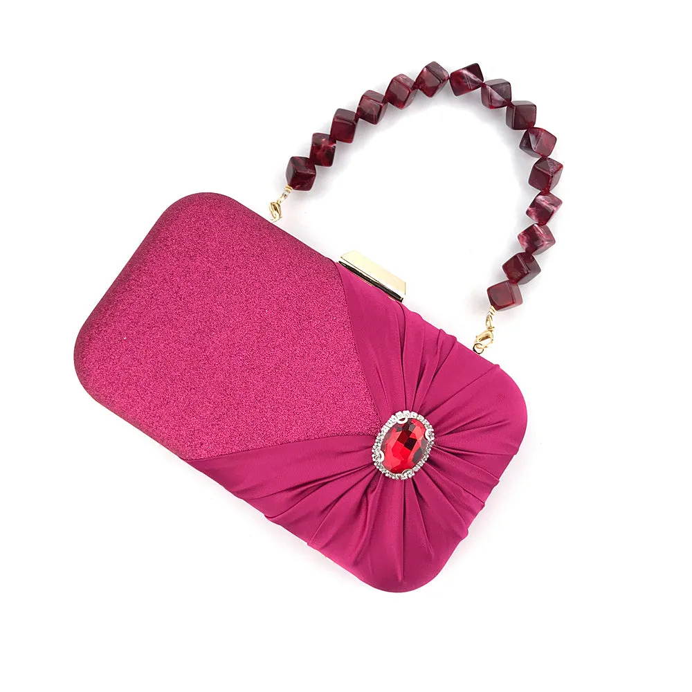 4088M Women's Purses Handbags Envelope Clutch Bags Agate Sparkly Wedding Evening Bag