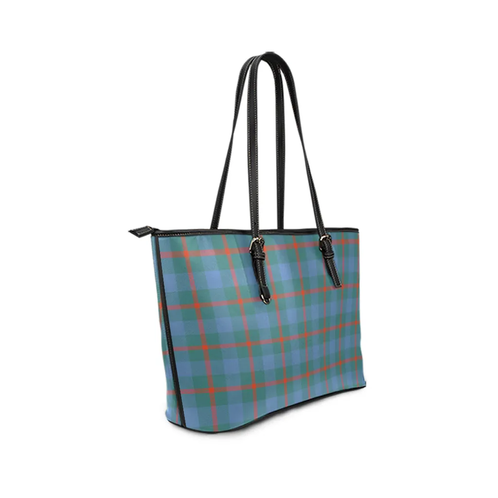 Agnew Ancient Tartan Leather Tote Bag