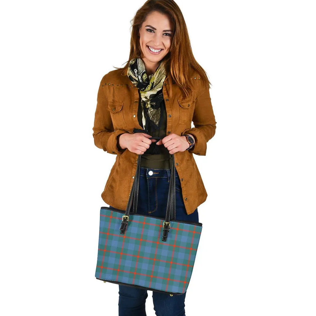 Agnew Ancient Tartan Leather Tote Bag