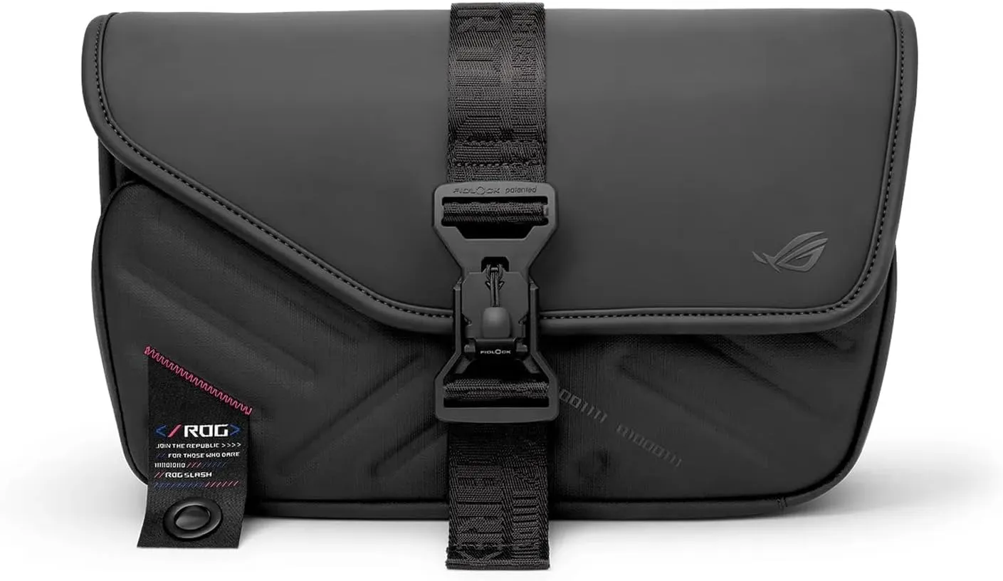 ASUS ROG Slash Sling Bag 4.0, Fit for Hand-held Console, Adjustable Shoulder Strap, Black