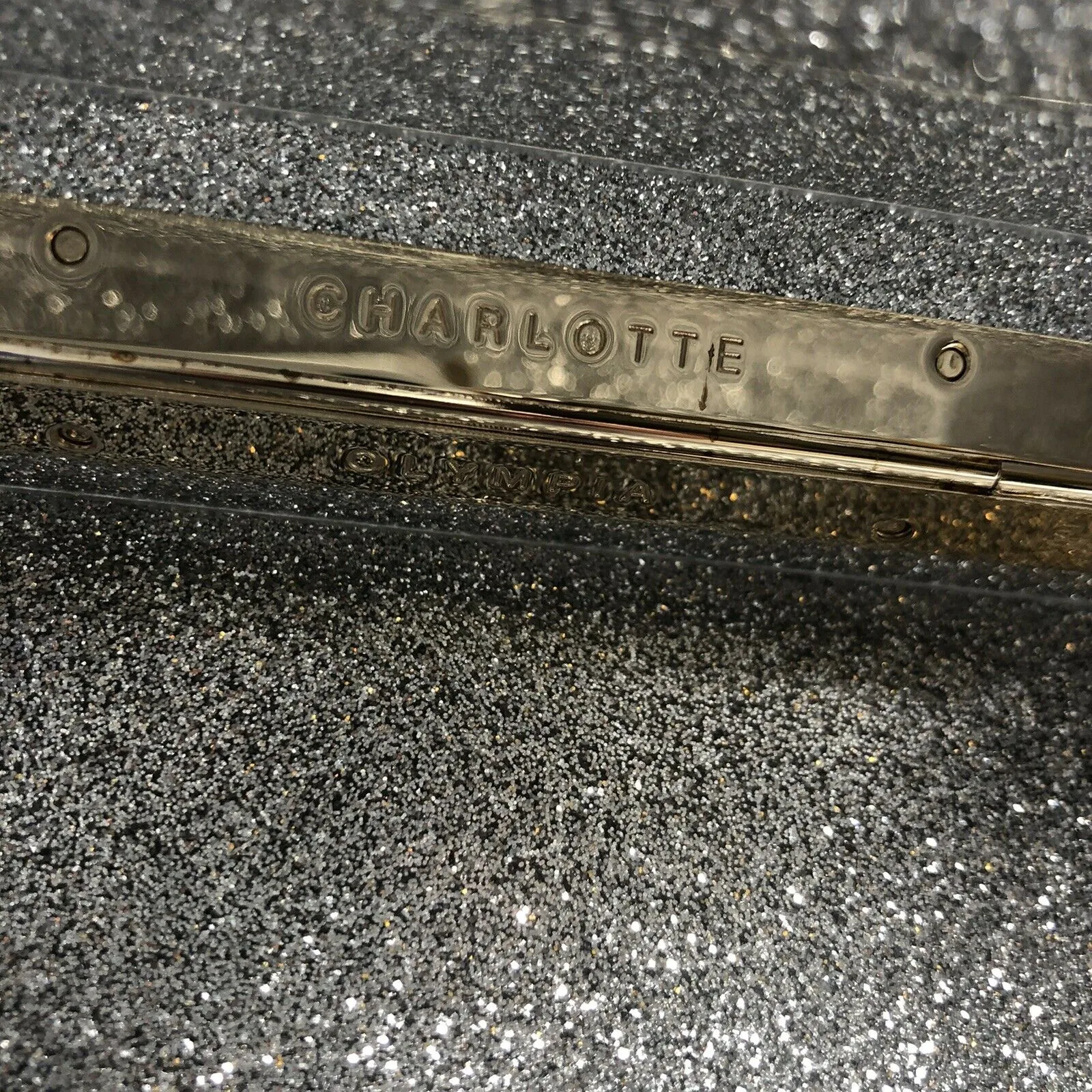 Authentic CHARLOTTE OLYMPIA Shiny Rainbow Clutch rare, New