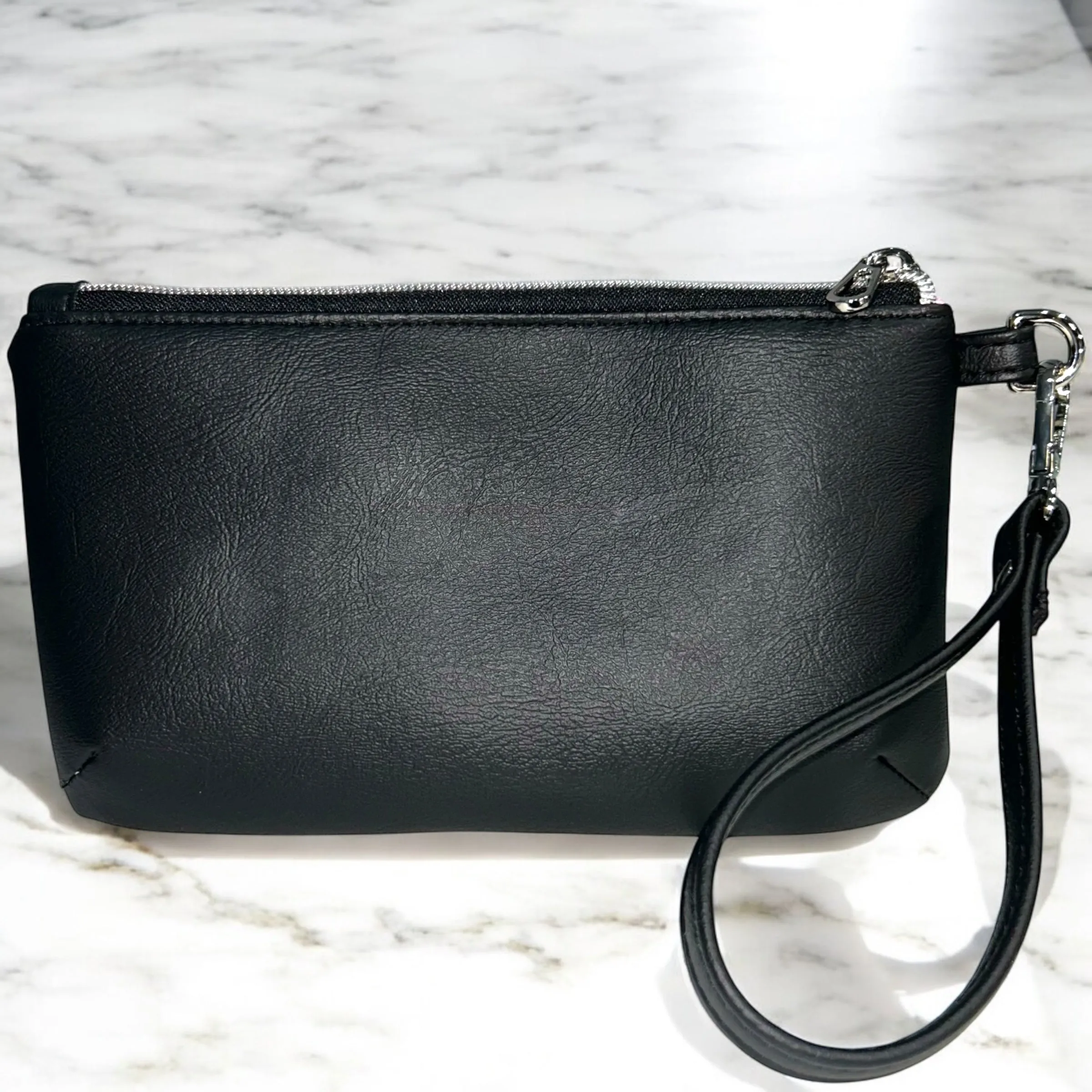 Black and Animal Print Handcrafted Wristlet