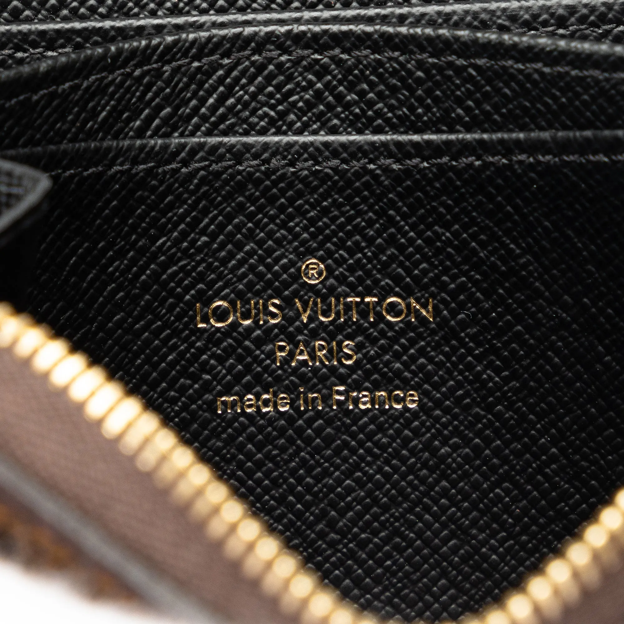 Brown Louis Vuitton Monogram Giant Reverse Zippy Coin Pouch