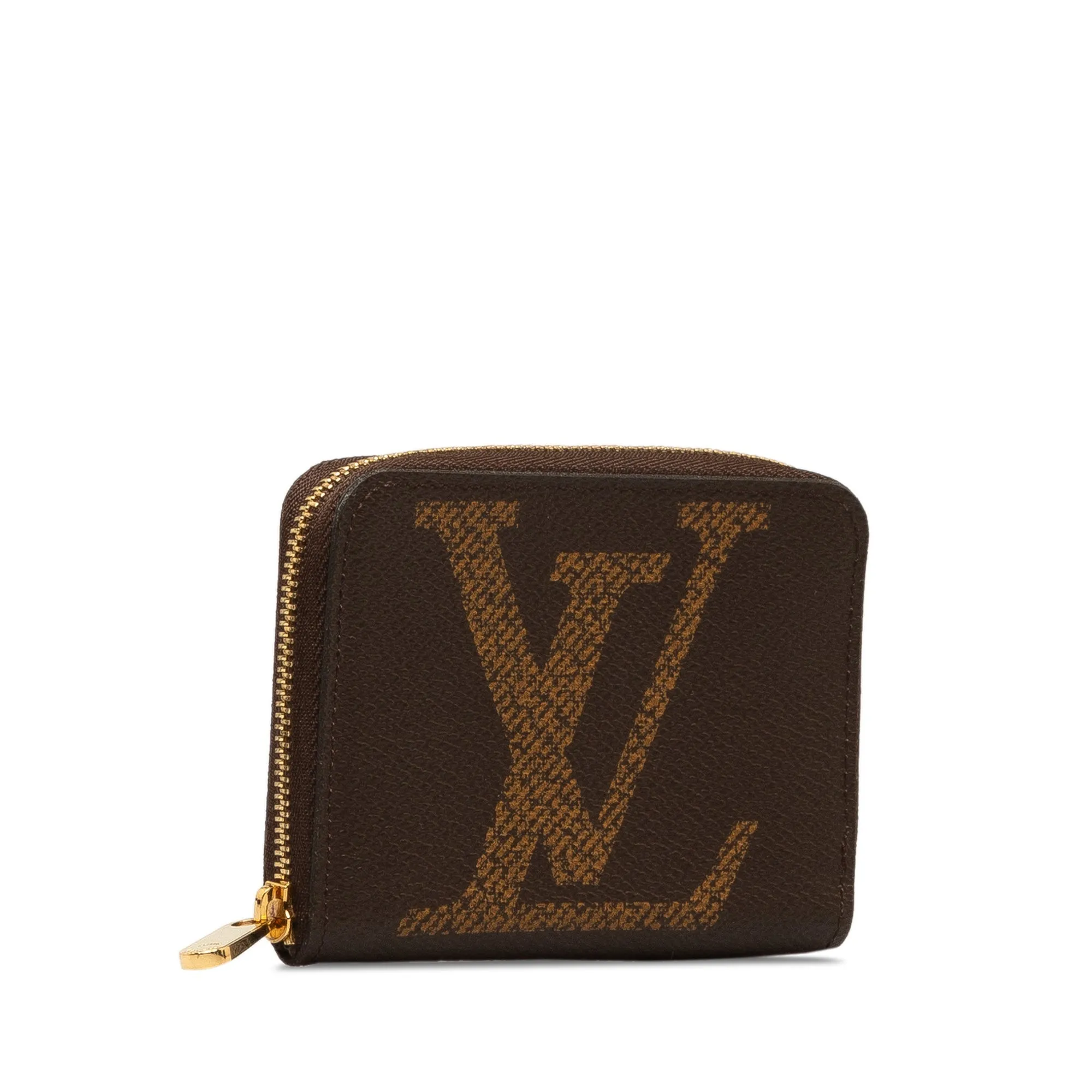 Brown Louis Vuitton Monogram Giant Reverse Zippy Coin Pouch