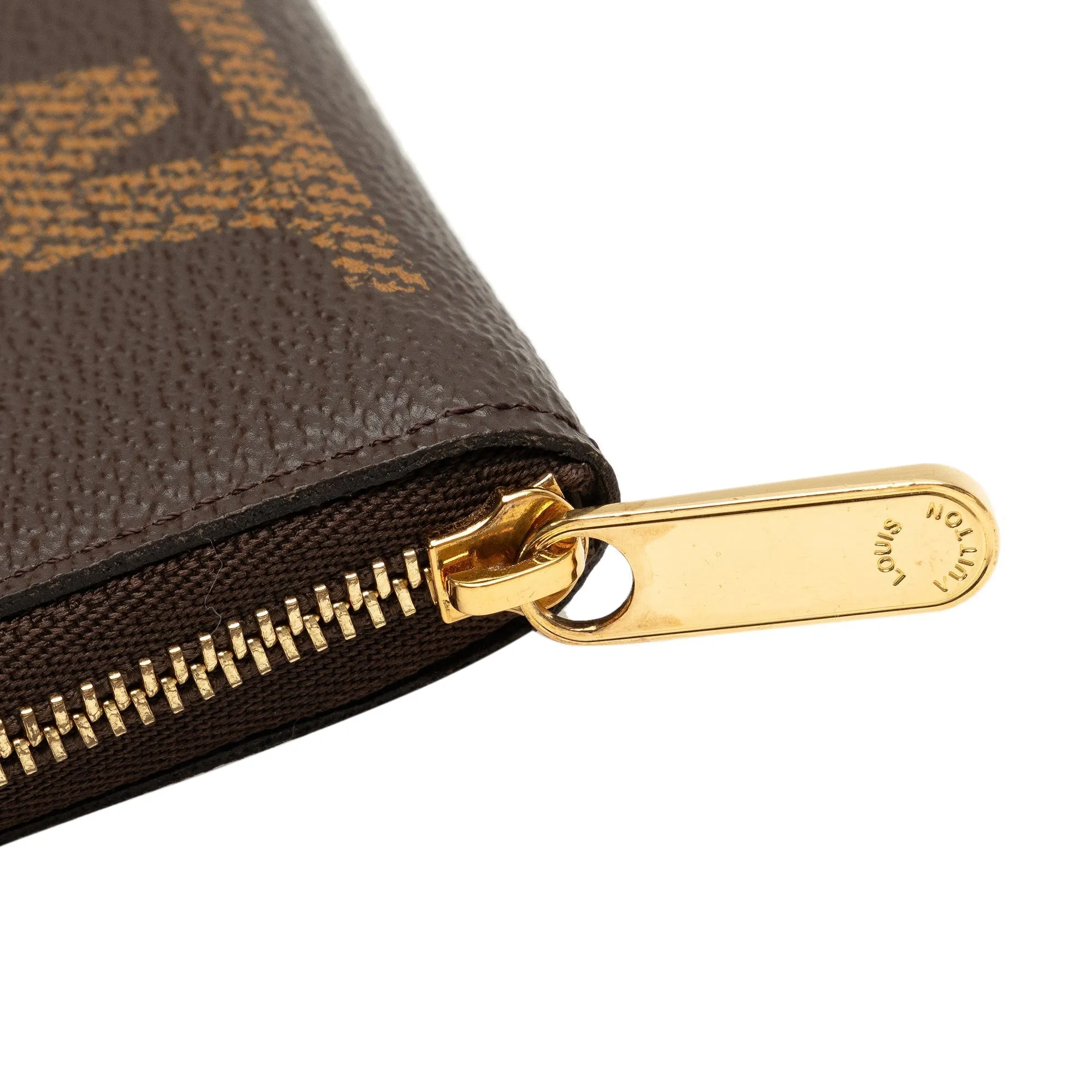 Brown Louis Vuitton Monogram Giant Reverse Zippy Coin Pouch