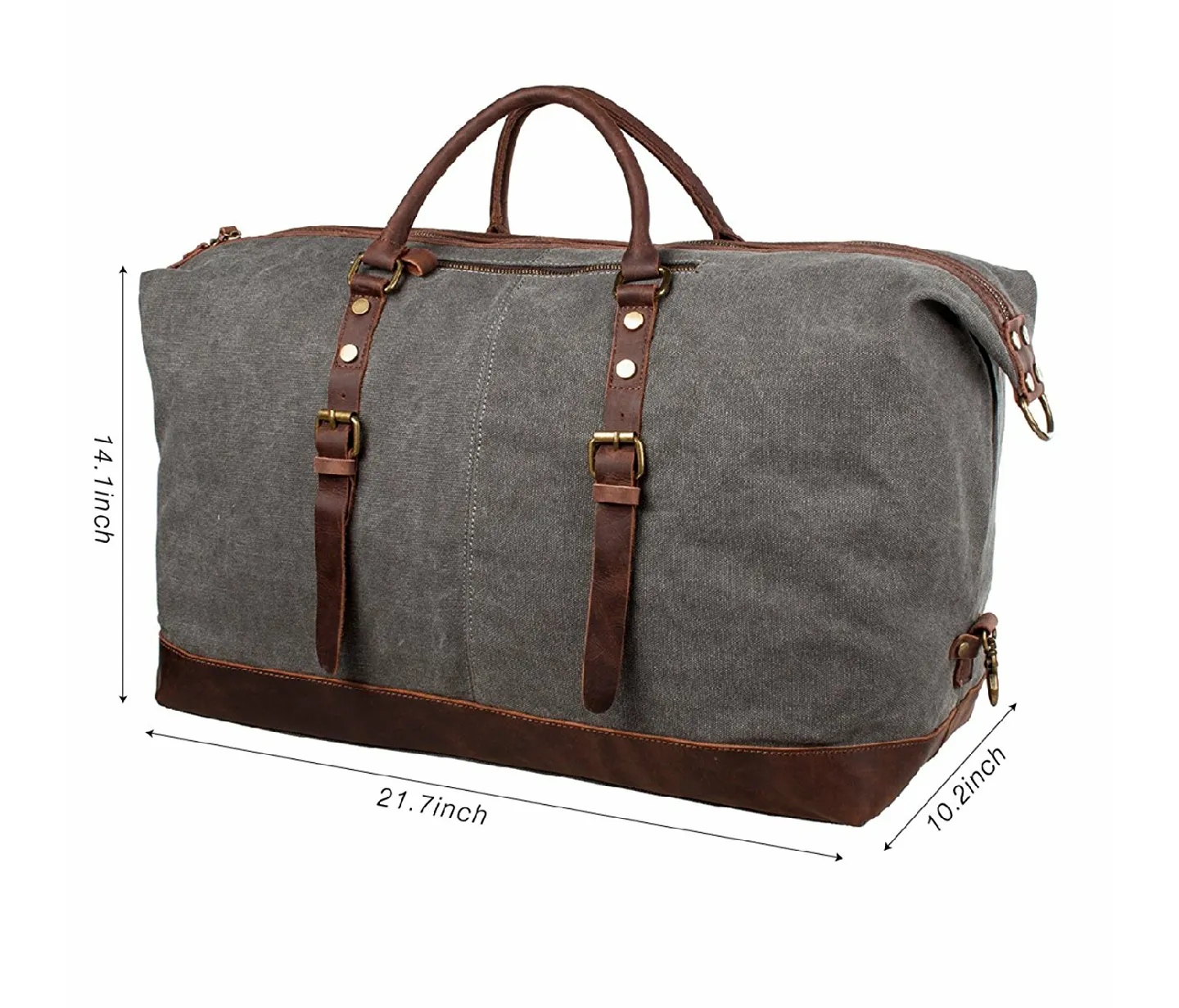 Canvas and Leather Travel Bag