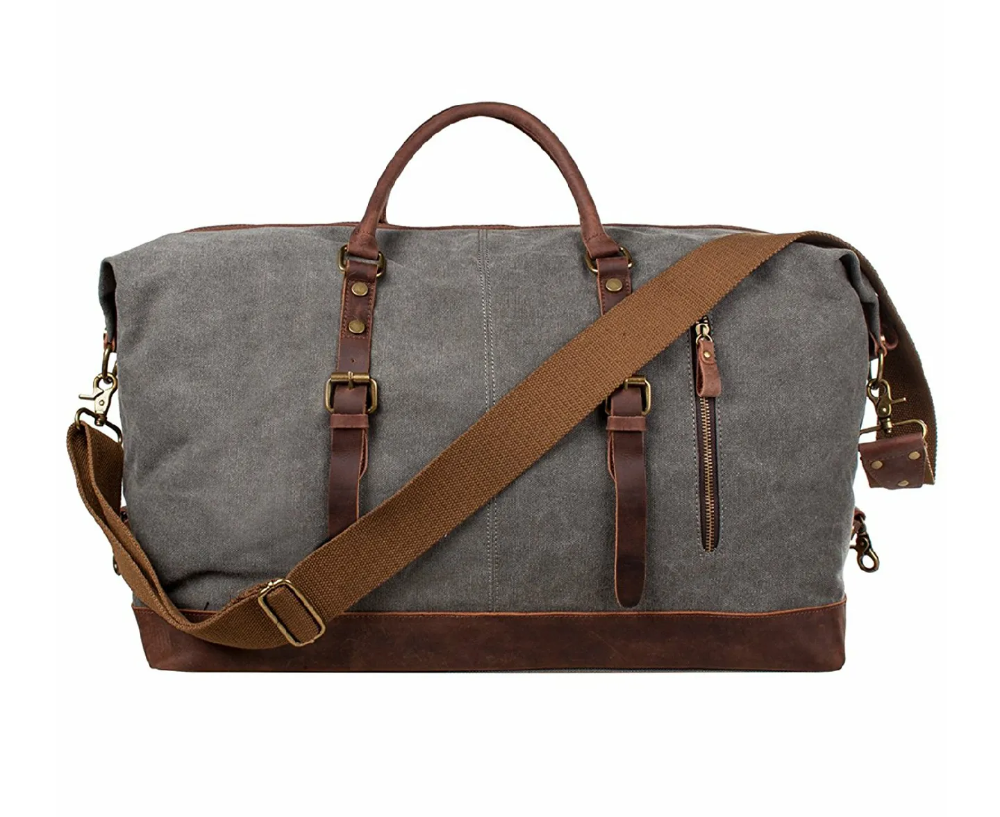 Canvas and Leather Travel Bag