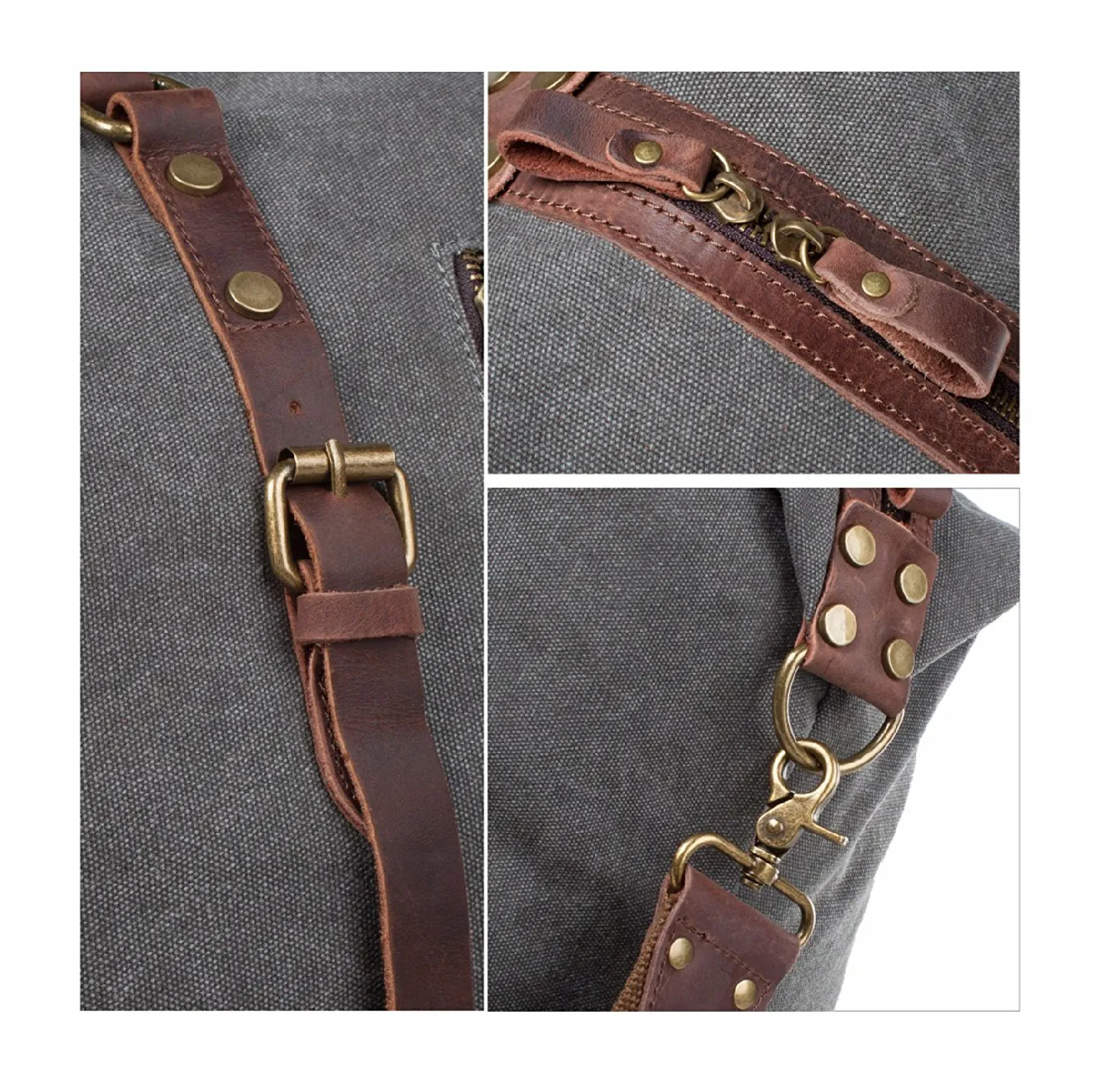 Canvas and Leather Travel Bag