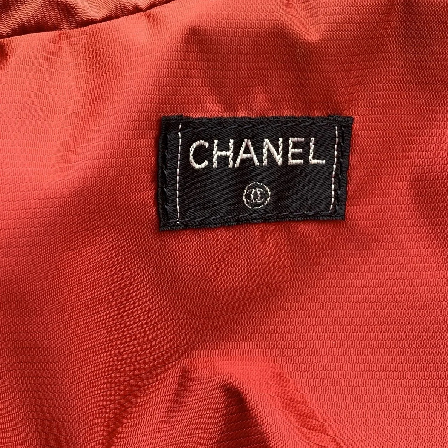 CHANEL Vintage Black Nylon Canvas Old Travel Line Satchel Bag