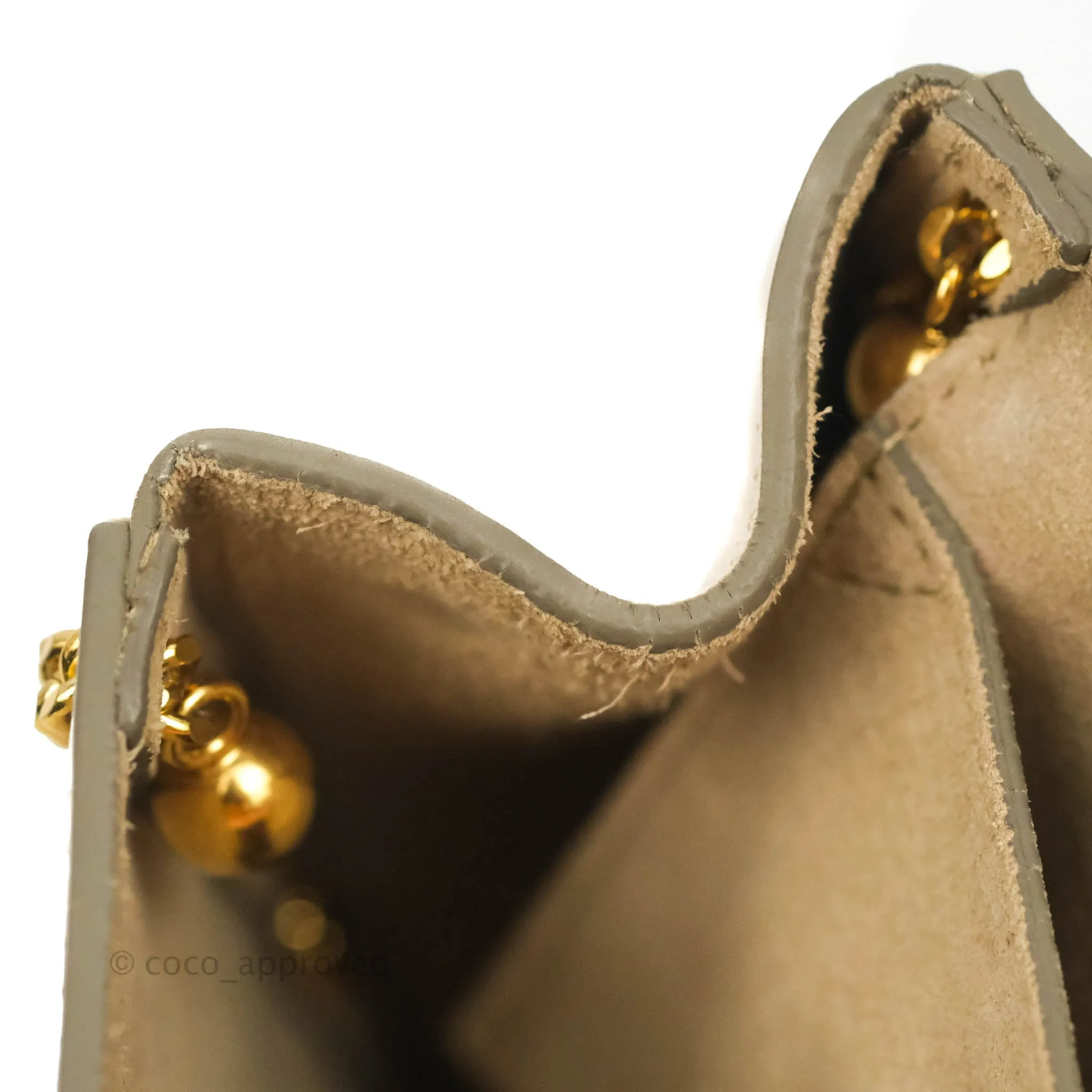 Chloé Drew Chain-Threaded Shoulder Bag Cream Gold Hardware
