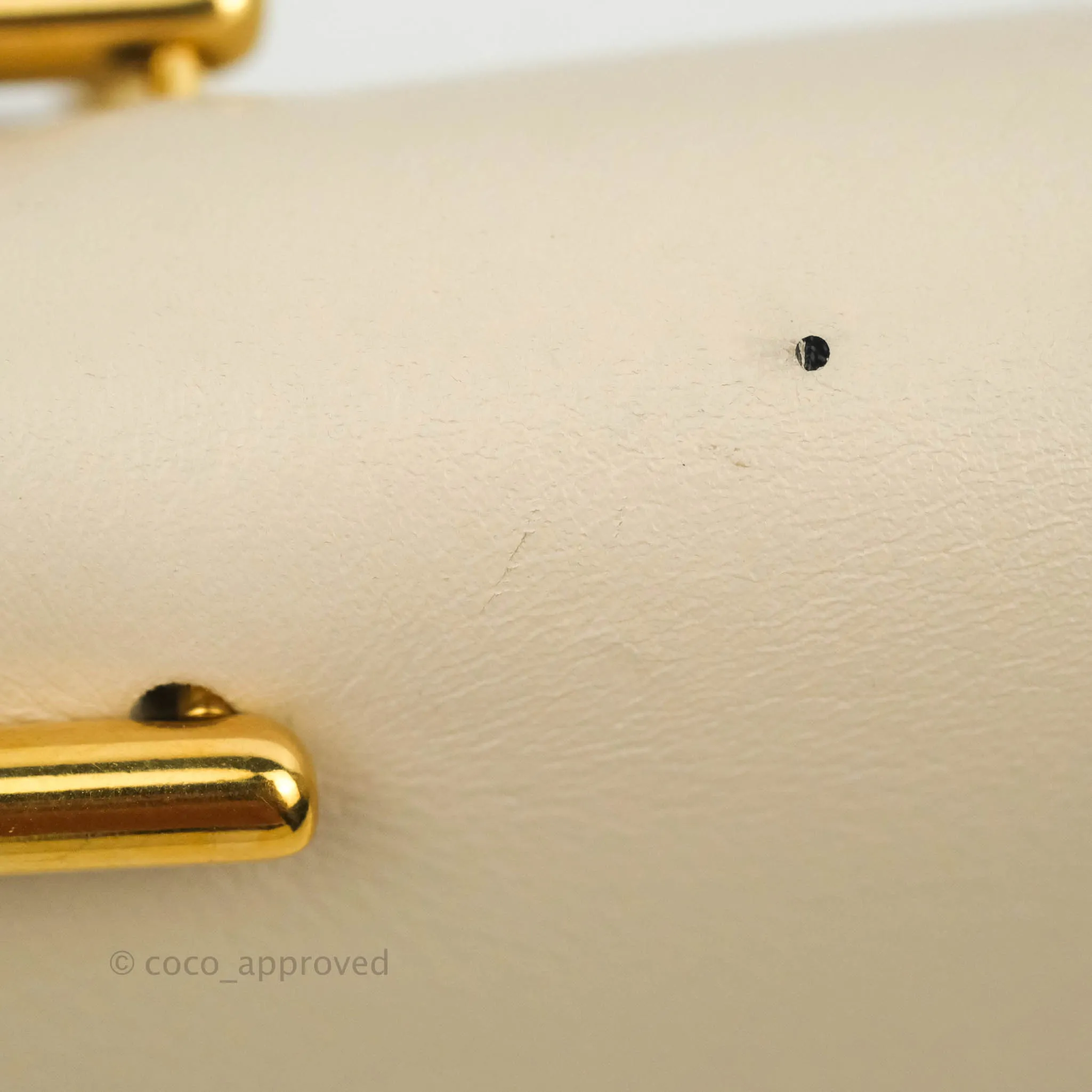 Chloé Drew Chain-Threaded Shoulder Bag Cream Gold Hardware