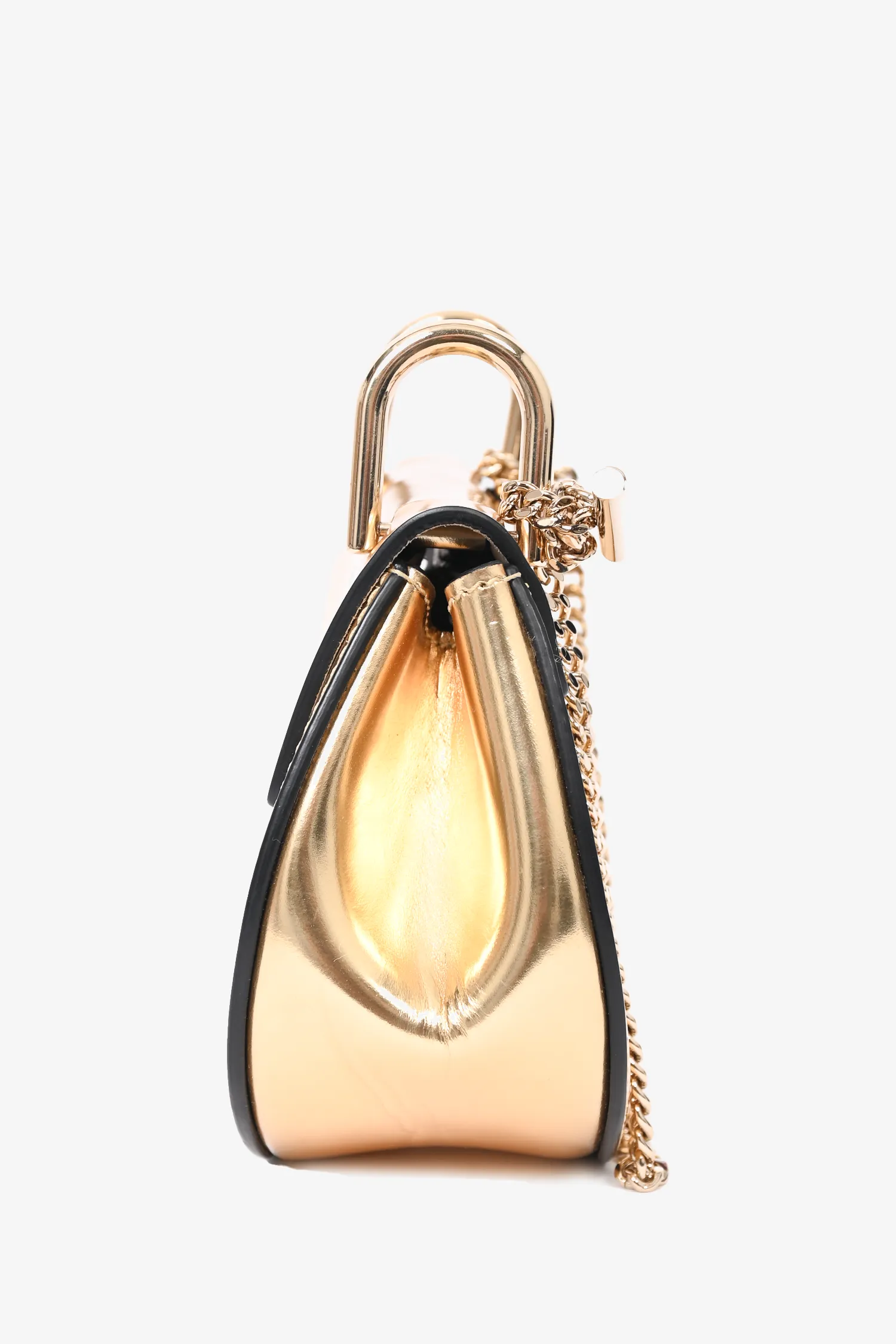 Chloé Metallic Nano Drew Chain Shoulder Bag