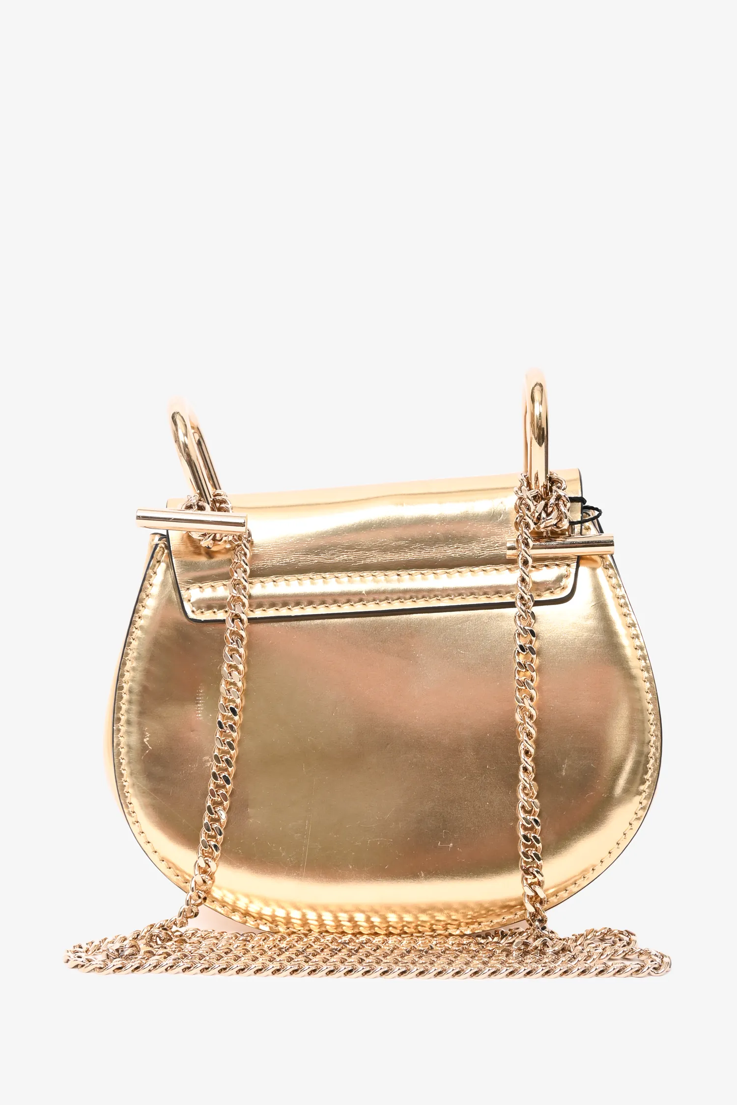 Chloé Metallic Nano Drew Chain Shoulder Bag