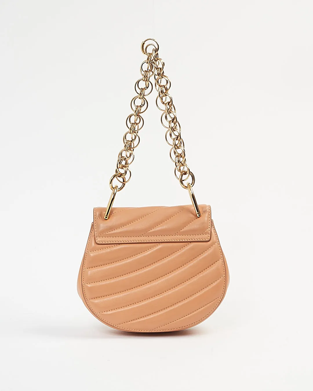 Chloé Tan Quilted Leather Bijou Drew Shoulder Bag
