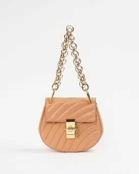 Chloé Tan Quilted Leather Bijou Drew Shoulder Bag