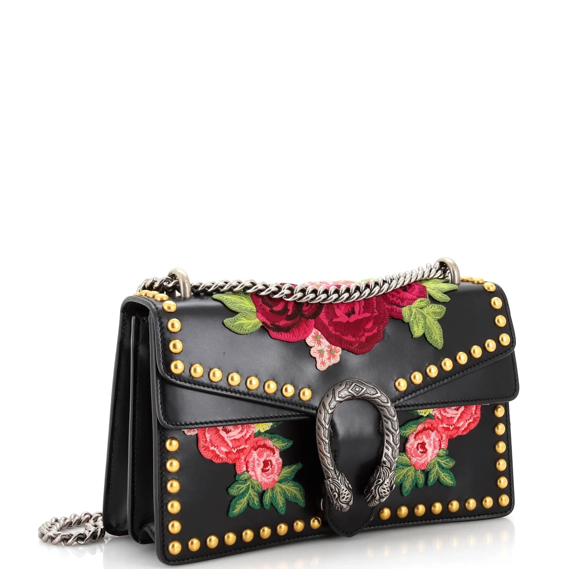 Dionysus Bag Embroidered Studded Leather Small