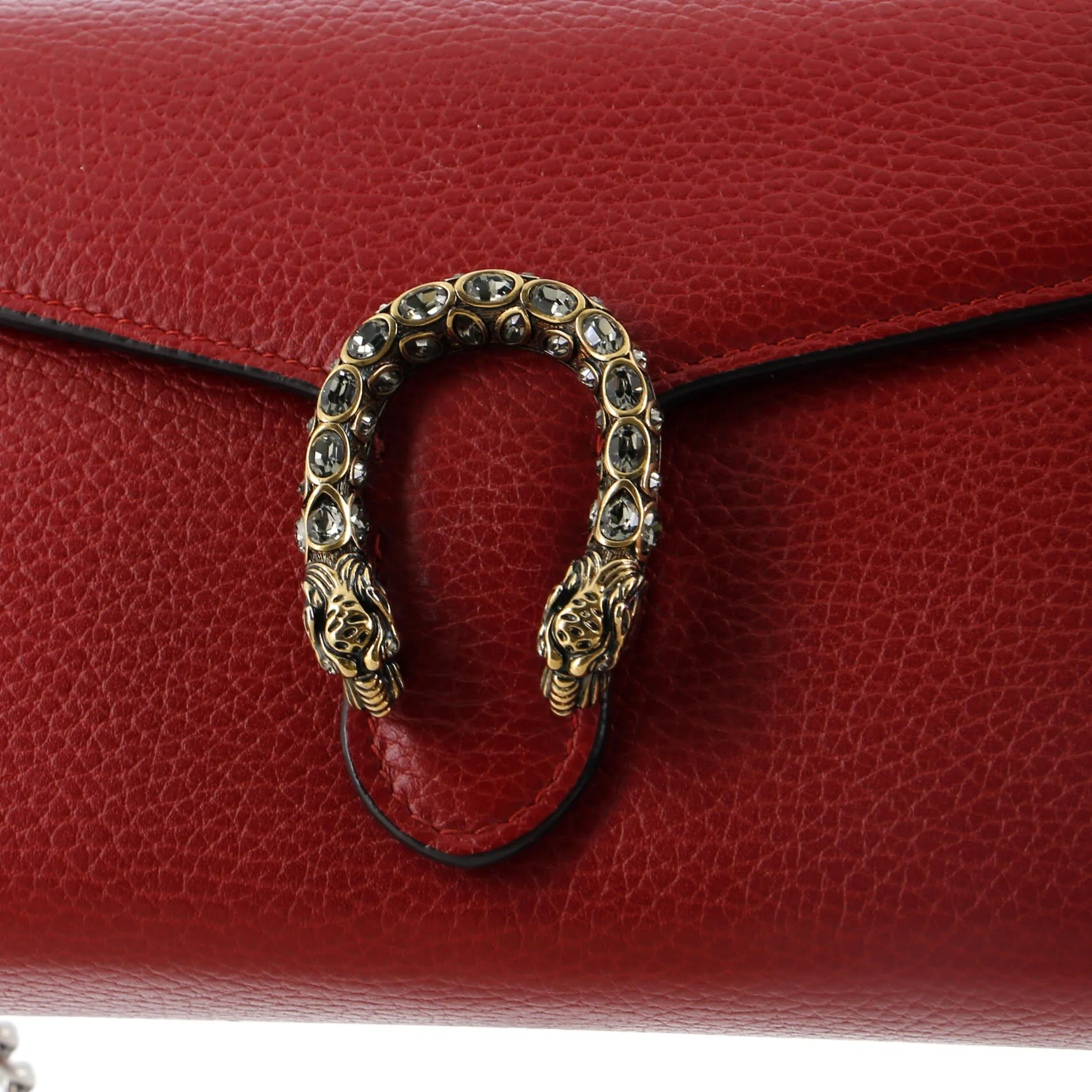 Dionysus Chain Wallet Leather with Embellished Detail Small