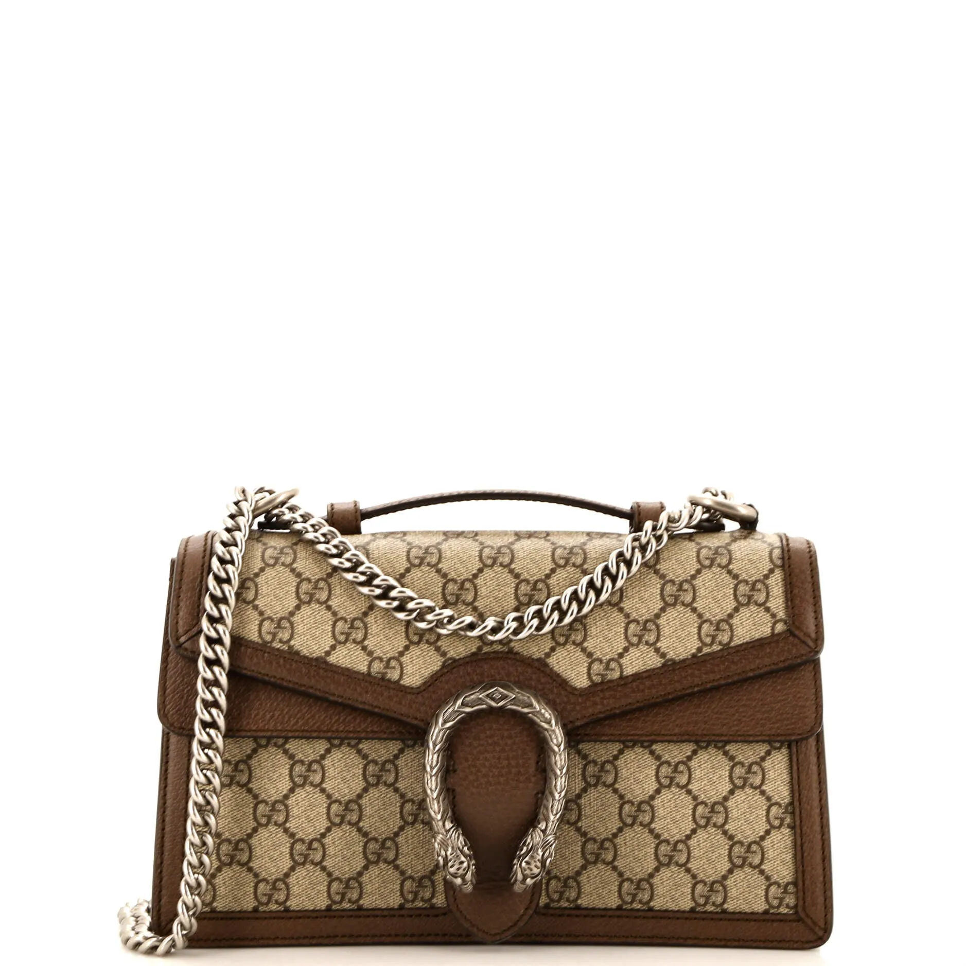 Dionysus Top Handle Chain Bag GG Coated Canvas Small