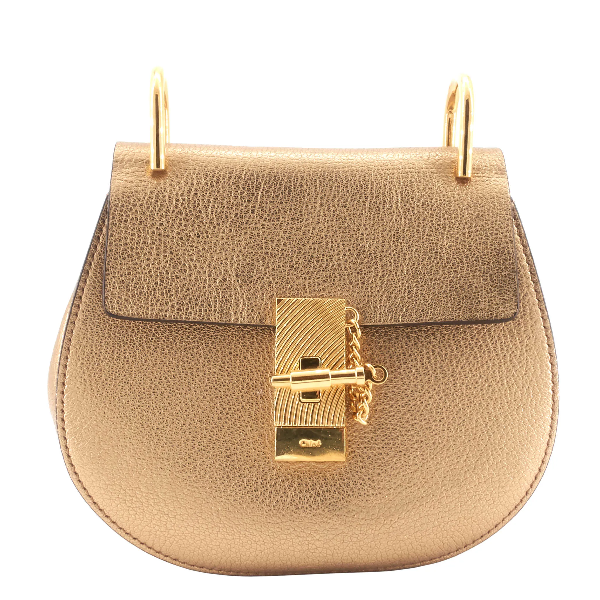 Drew Mini Metallic Goatskin Leather Bag