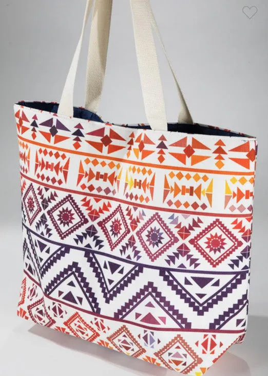 Ethnic Vibrant Tote bag shoulder handbag wristlet set