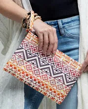 Ethnic Vibrant Tote bag shoulder handbag wristlet set