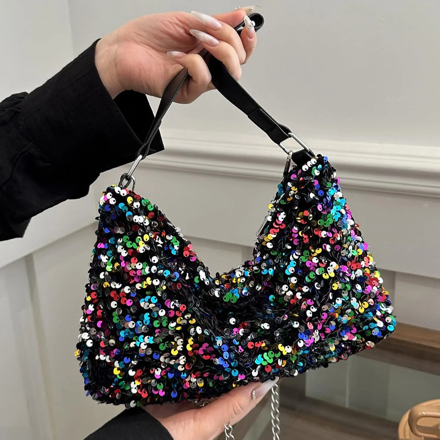 Evening Clutch Purses for Women, Sparkly Sequin Purse, Glitter Handbag, Evening Bag for Women Formal, Wedding