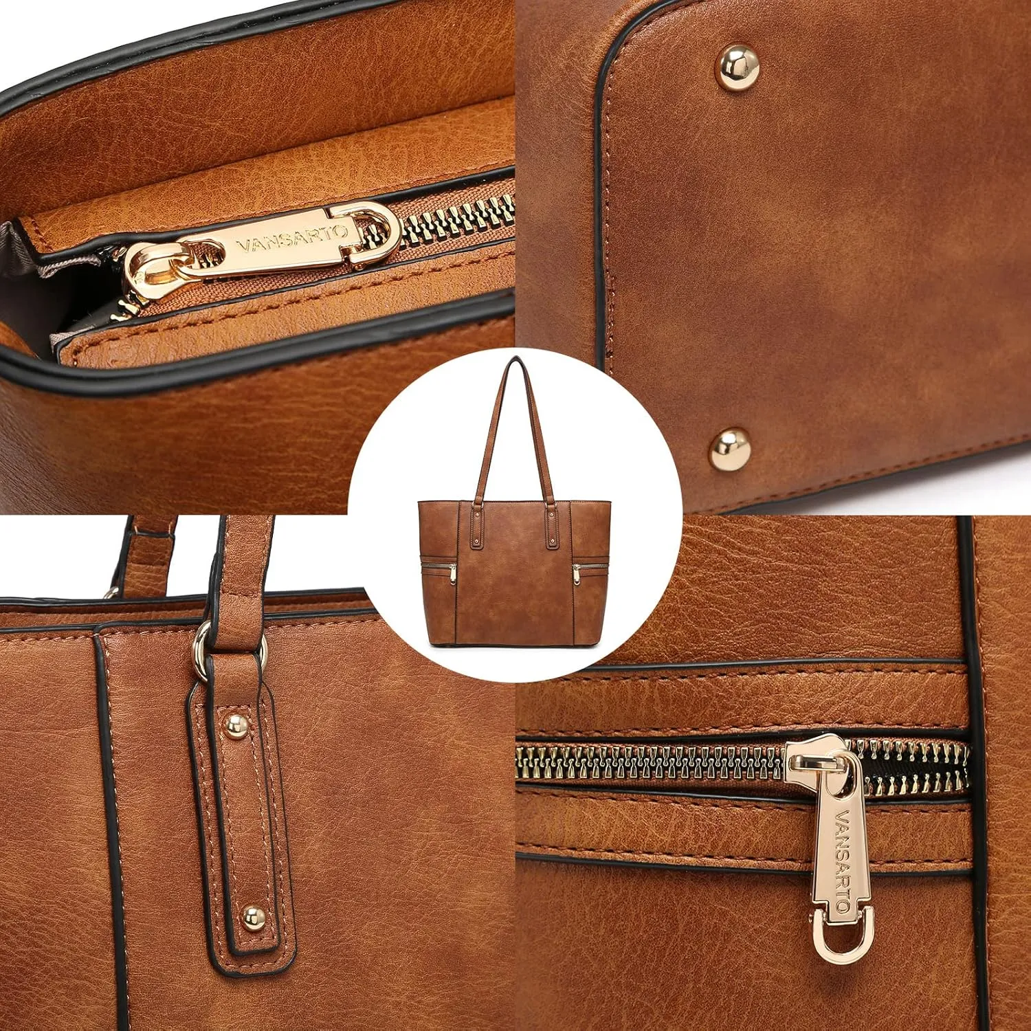 Fashion Handbags and Purses for Women Large Work Tote Bag Top Handle Satchel Shoulder Bag 3pcs Hobo Purse Set