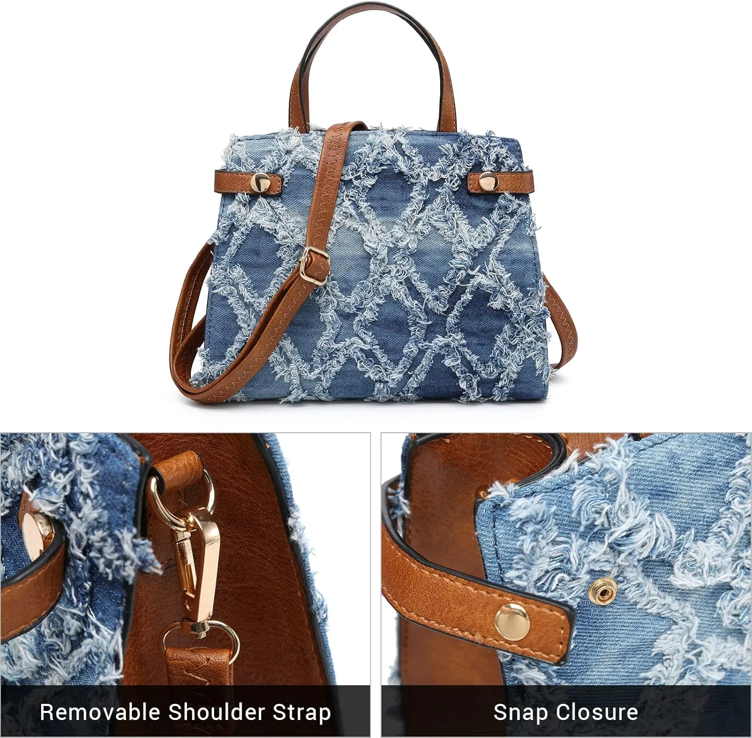Fashion Handbags and Purses for Women Large Work Tote Bag Top Handle Satchel Shoulder Bag 3pcs Hobo Purse Set