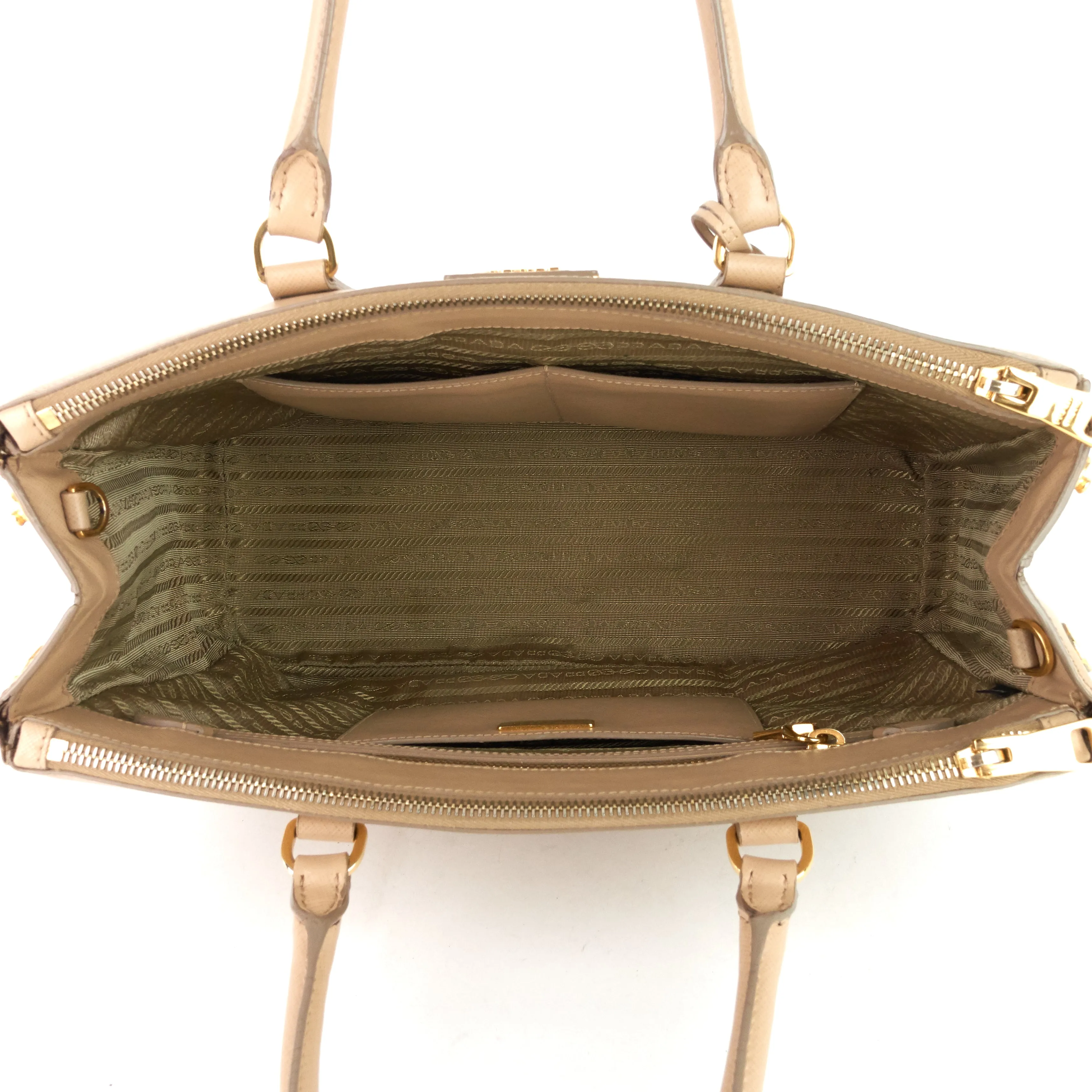 Galleria Double Zip Medium Saffiano Leather Tote Bag