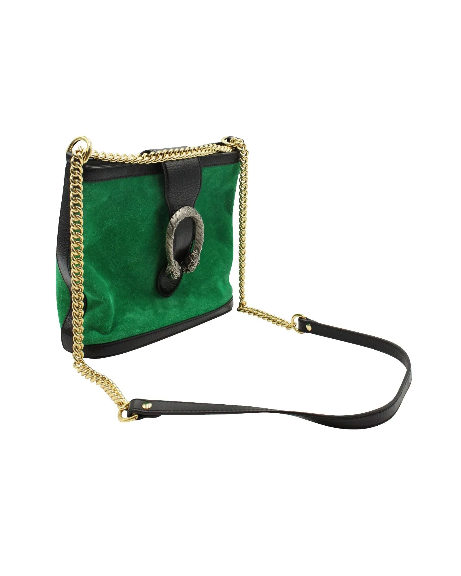 Gucci Dionysus Bucket Bag in Green Suede