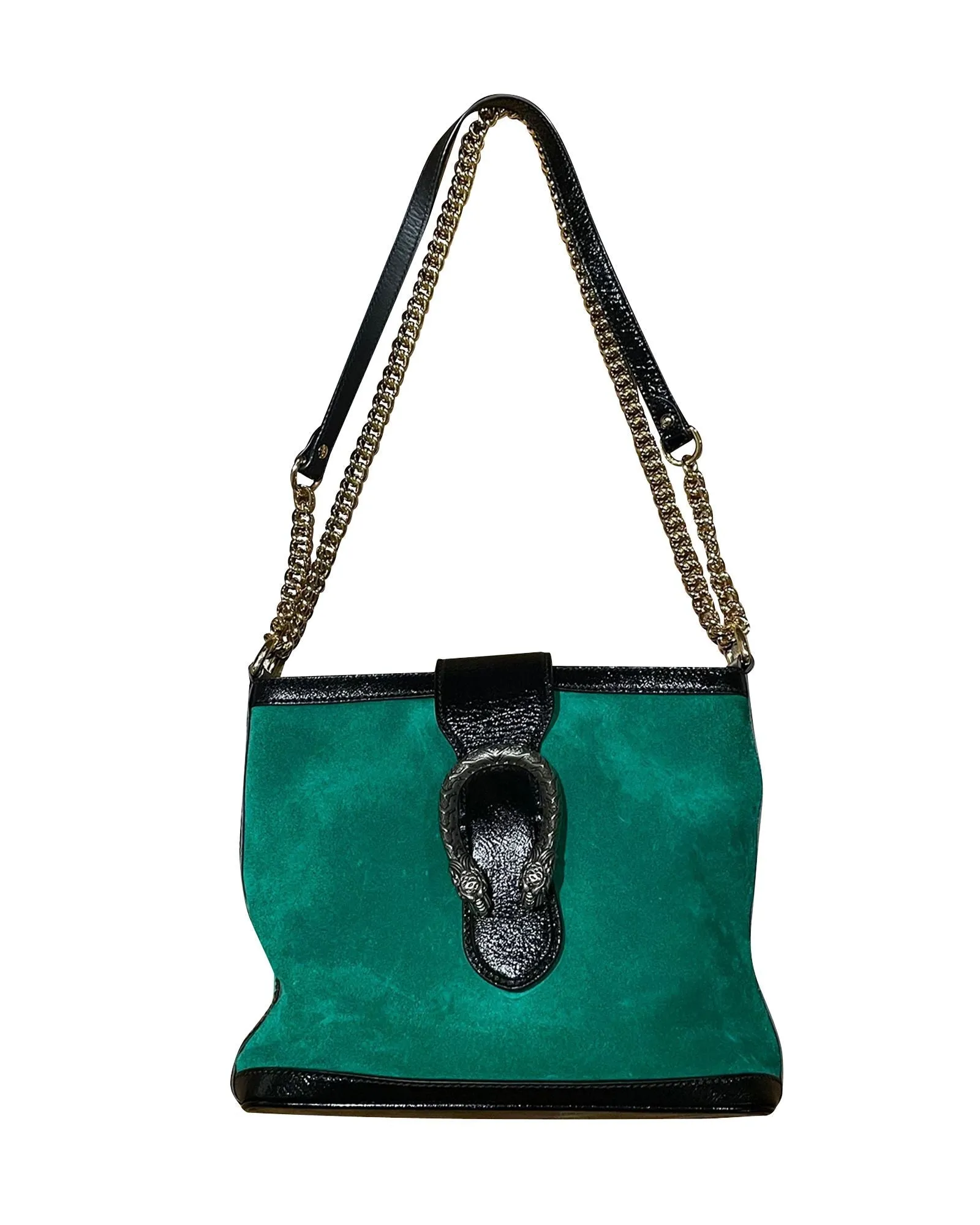 Gucci Dionysus Bucket Bag in Green Suede