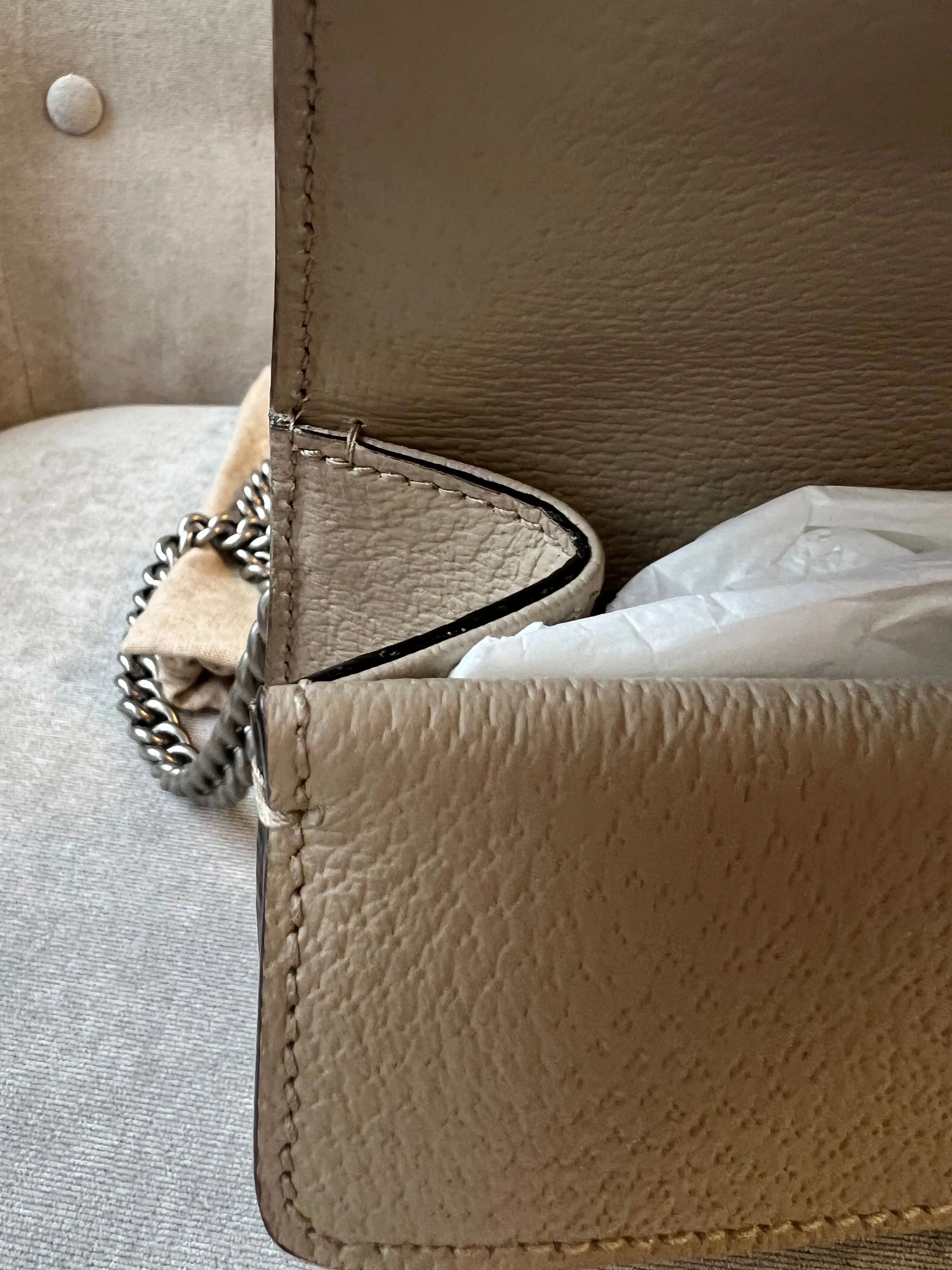 Gucci Dionysus GG Small Shoulder Bag in White and Beige Canvas (RRP £2,130)