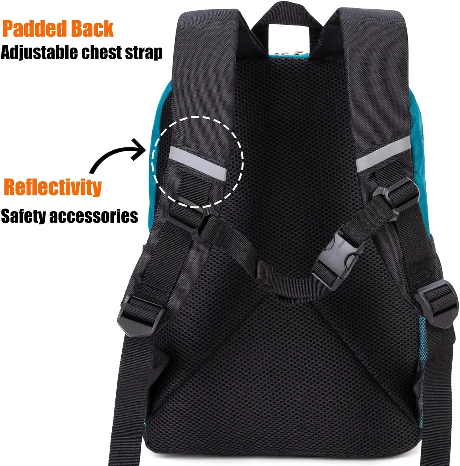 HawLander Little Kids Backpack for Boys Toddler School Bag Fits 3 to 6 years old, 15 inch, Blue Green
