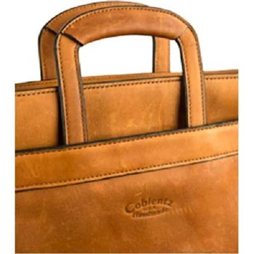 LEATHER BRIEFCASE & MESSENGER BAG ~ Adjustable Shoulder Strap Retractable Handles & More