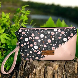Metallic Light Pink Handcrafted Wristlet