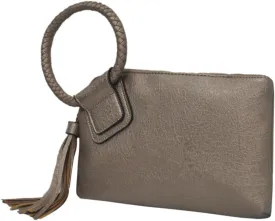 NGIL Women's Faux Leather Mini Wristlet Purse With Fringe Tassel, Wristlet Wallet Women's Handbag
