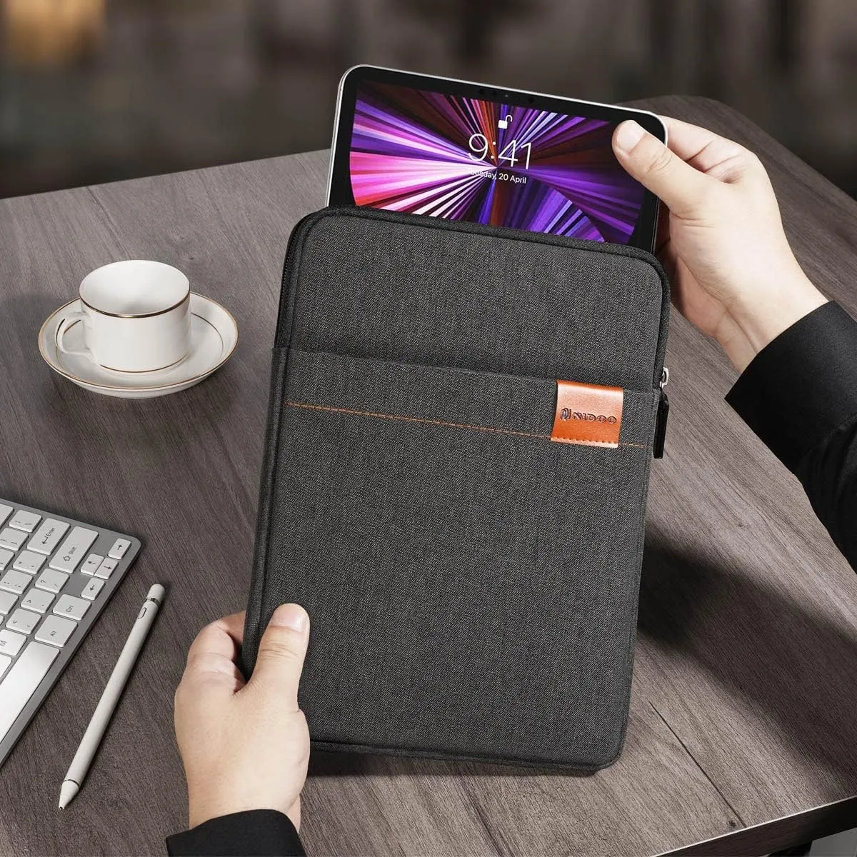 NIDOO Tablet Sleeve Bag 8 inch for 8.3" iPad Mini 6/7.9" iPad Mini 5/8" Lenovo Tab M8 Gen / 8.7" Galaxy Tab A7 / 8" Huawei MatePad T 8 Water Repellent Vertical Laptop Case Pouch