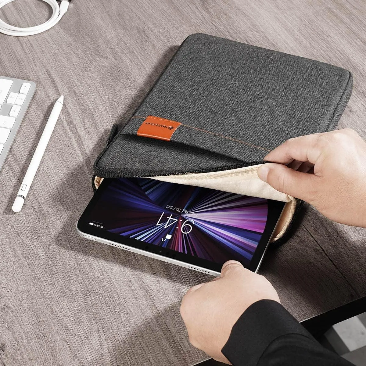 NIDOO Tablet Sleeve Bag 8 inch for 8.3" iPad Mini 6/7.9" iPad Mini 5/8" Lenovo Tab M8 Gen / 8.7" Galaxy Tab A7 / 8" Huawei MatePad T 8 Water Repellent Vertical Laptop Case Pouch