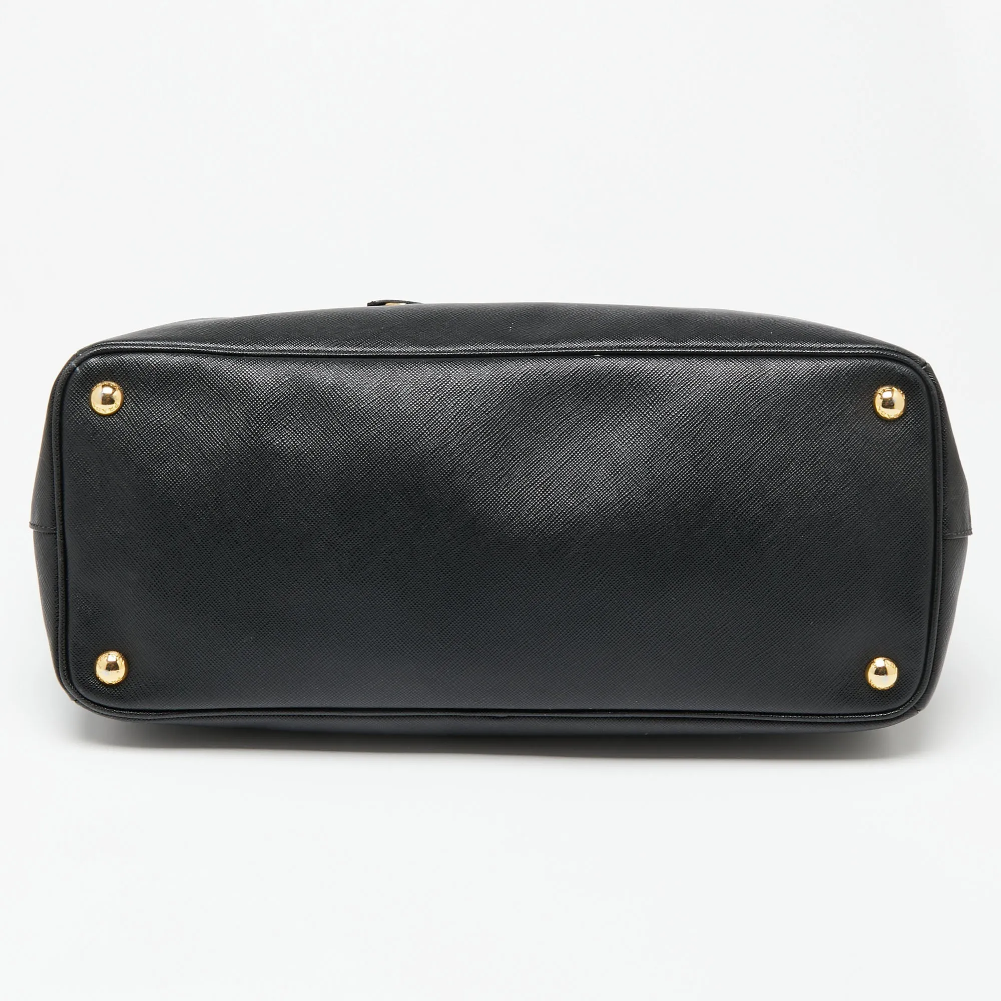Prada Black Saffiano Leather Large Galleria Double Zip Tote