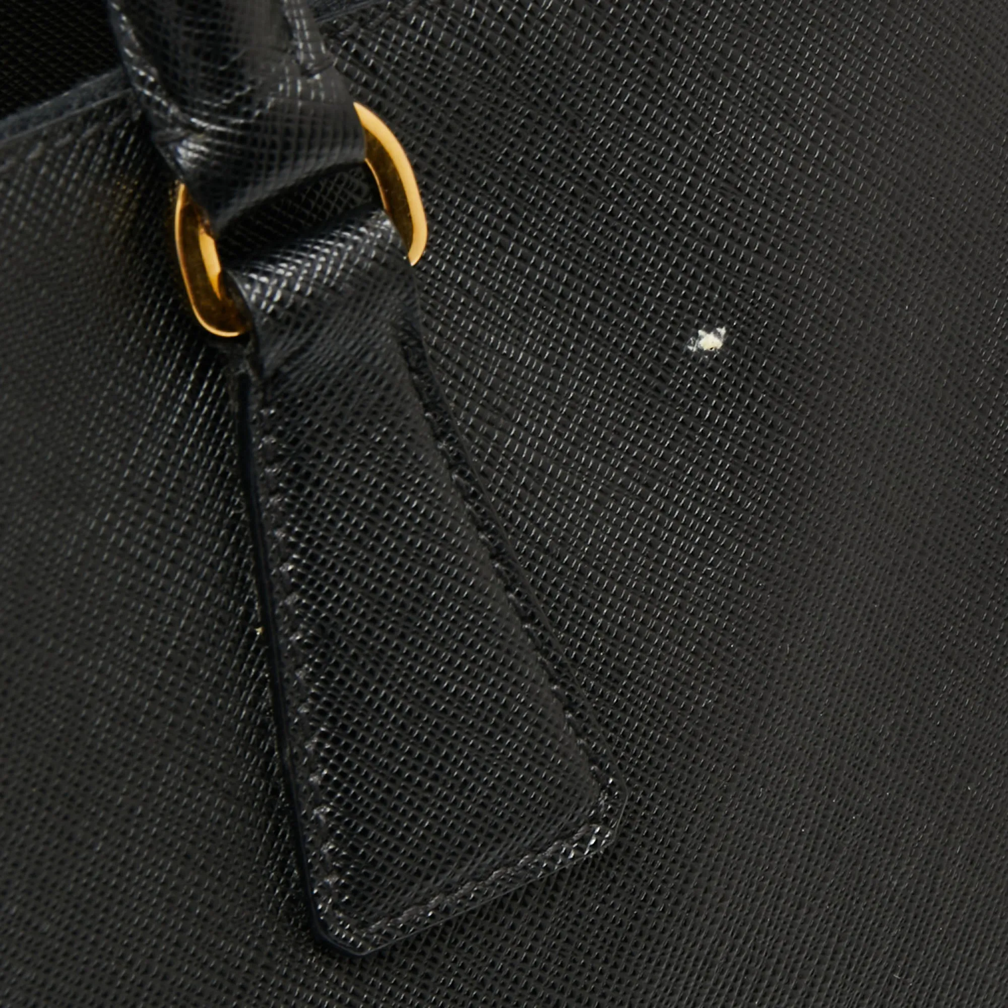 Prada Black Saffiano Leather Large Galleria Double Zip Tote