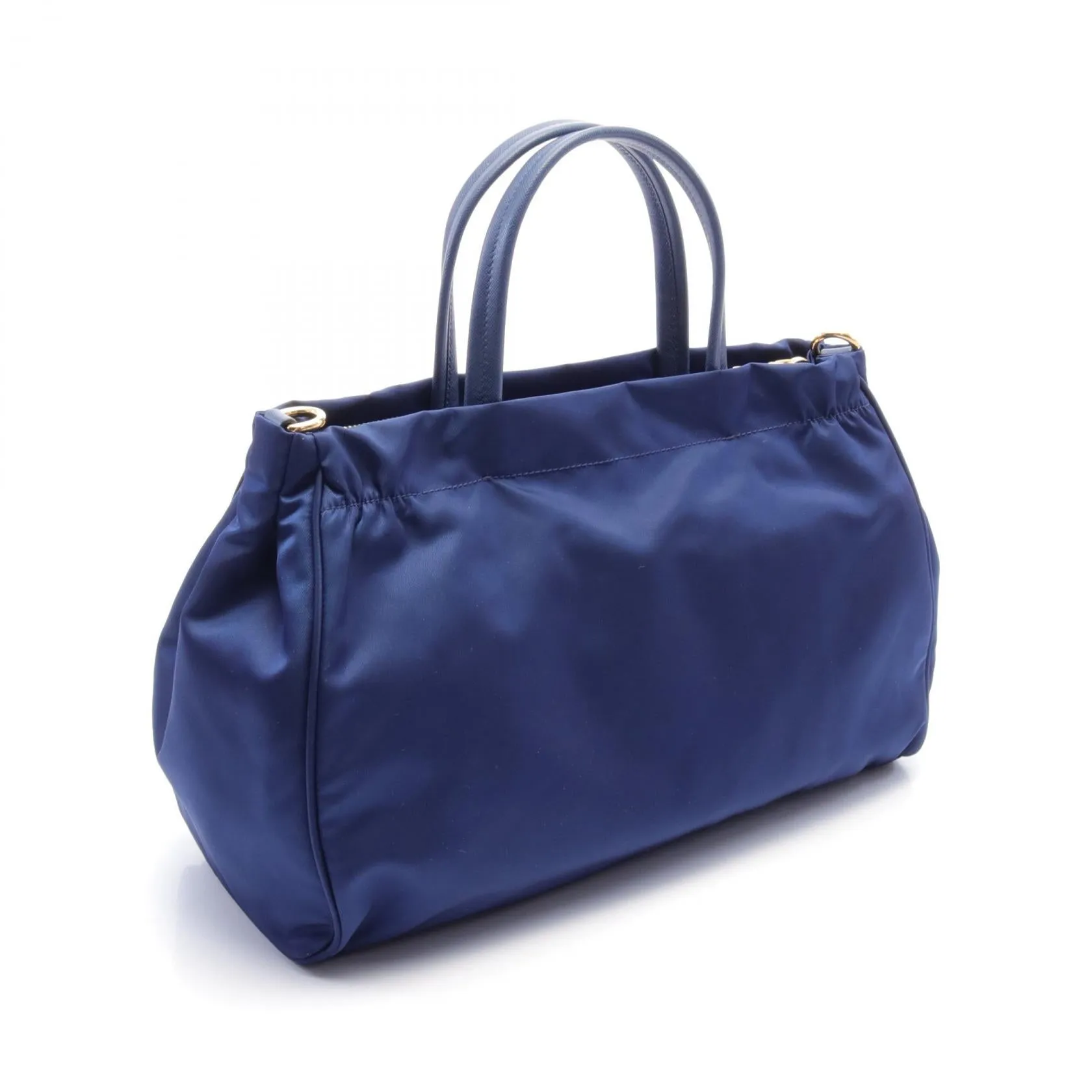 Prada Nylon Saffiano Leather Tote Bag