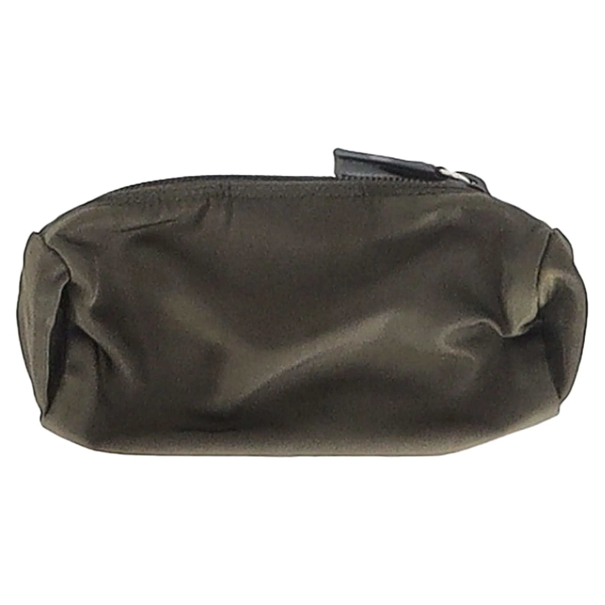 Prada Re-Nylon Triangle-Logo Pouch in Olive Green Nylon