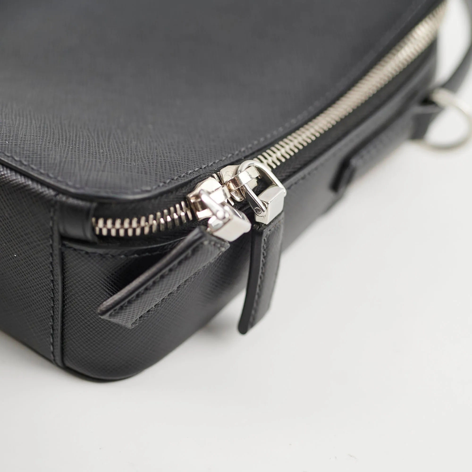 Prada Saffiano Brique leather Bag Black