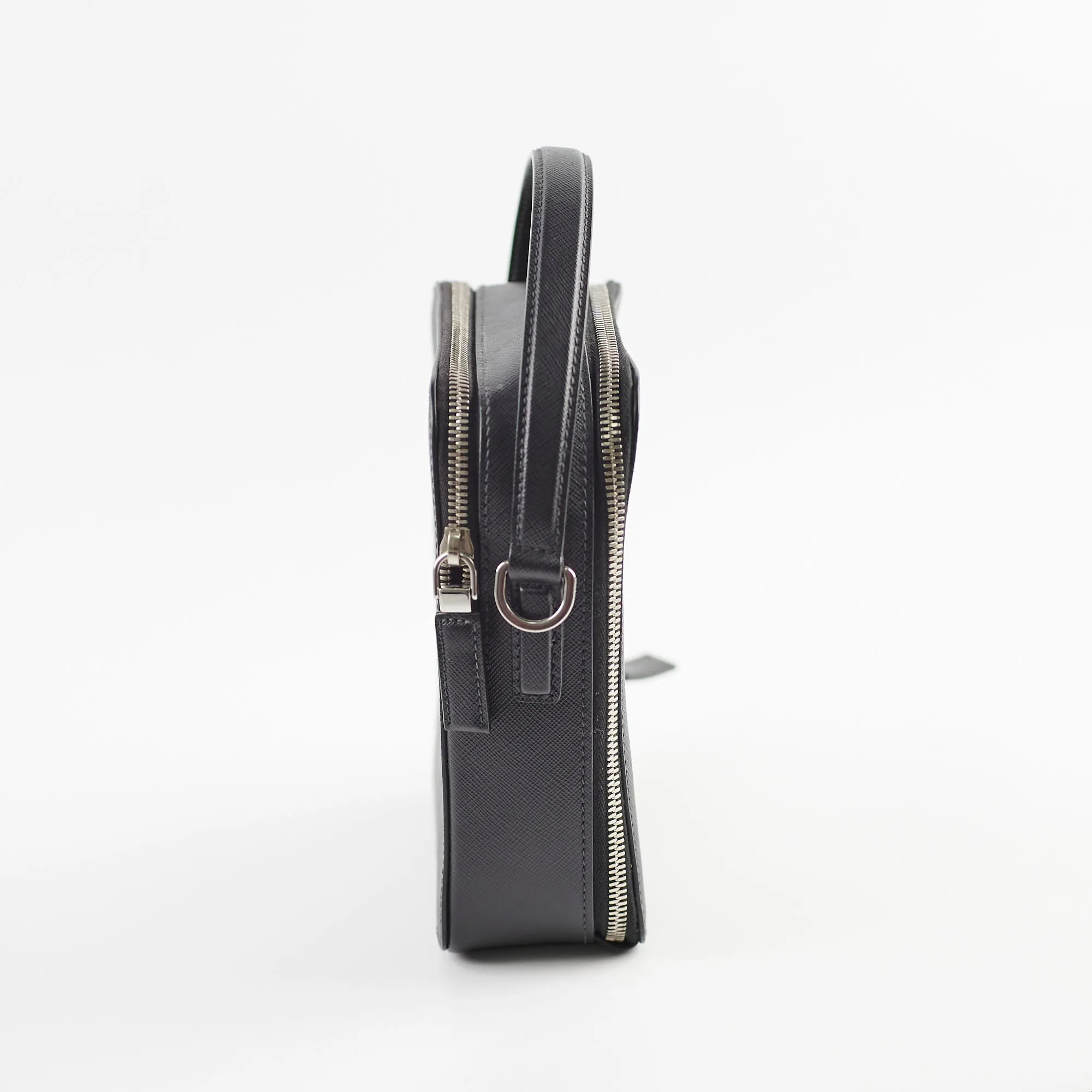 Prada Saffiano Brique leather Bag Black