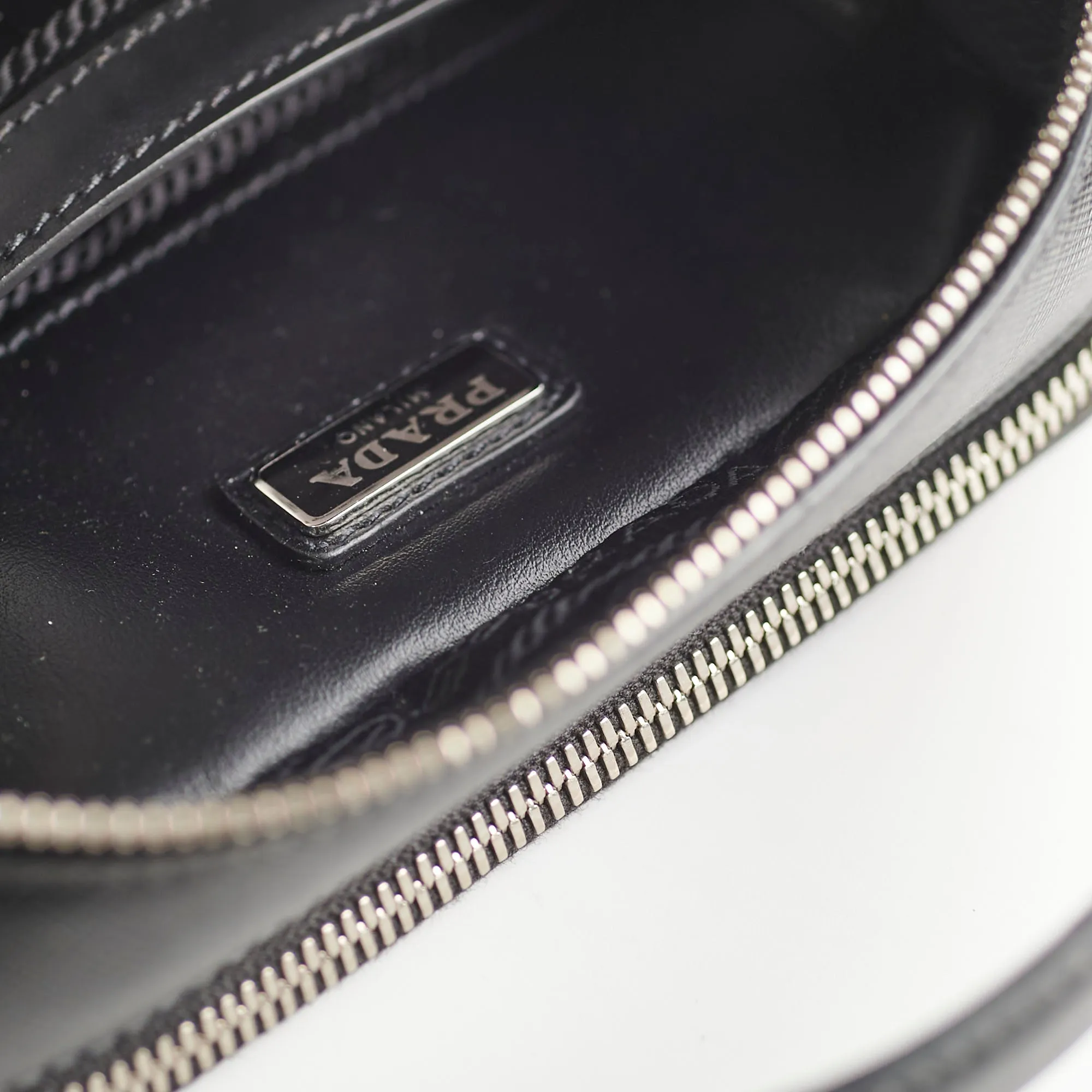Prada Saffiano Brique leather Bag Black