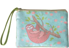 Rantanto Small Cute Cash Coin Purse, Canvas Change Purse, Kawaii Coin Pouch With Handle Christmas Gift For Women Teenager Girls (BG0002 Sloth)