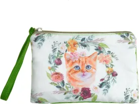 Rantanto Small Cute Cash Coin Purse, Canvas Change Purse, Kawaii Coin Pouch With Handle Christmas Gift For Women Teenager Girls (BG0008 Cat)