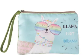 Rantanto Small Cute Cash Coin Purse, Canvas Change Purse, Kawaii Coin Pouch With Handle Christmas Gift For Women Teenager Girls (BG0014 Llama With Glasses)